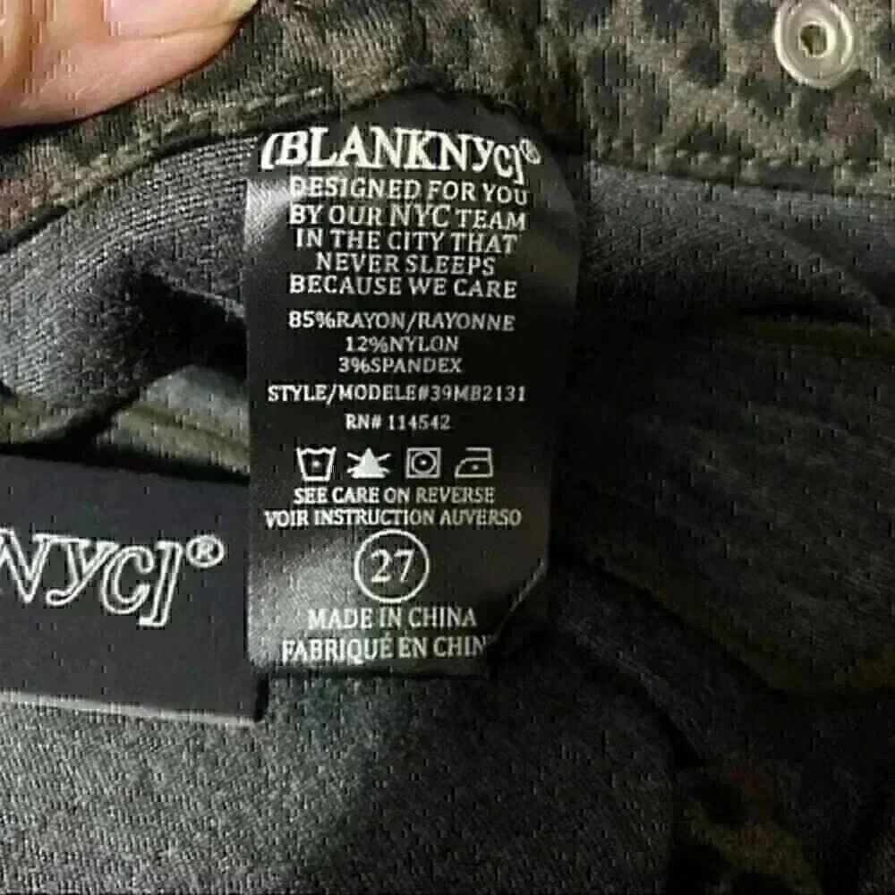 BLANKNYC Leopard Print Moto Skinny Pants 27 Biker Mob Wife NWT - Picture 10 of 11